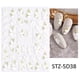 thumbnail image 3 of 3D Embossed Spring Flower Nail Art Stickers Decals 5D Self-Adhesive Pegatinas Uas White Floral Cherry Blossoms Nail Supplies Nail 4 Sheets, 3 of 4