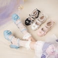 thumbnail image 6 of SACFOF Women Lolita Kawaii Shoes Chunky Heel Mary Janes Ankle Strap Lace Pumps Bow Cute Block Heel Rockabilly Shoes, 6 of 6