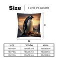thumbnail image 5 of Penguin Decorative Pillows Covers with Unique Patterns for Bed, Home Decor - Set of 2 Pillow Inserts - Available in 16x16, 18x18, 20x20 Inches for Various Occasions, 5 of 6
