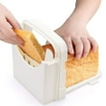 thumbnail image 6 of Bread Slicer under $5! Yrmaups Bread Slicer and Bagel Cutter, Adjustable Thickness Slicing Guide for Kitchen, Portable Toast Bread Holder, Food Grade Plastic Bread Slicer, 6 of 8