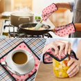 thumbnail image 4 of Red Strawberry Plants Fruit Kitchen Oven Mitt and Pot Holder Sets 4 Pcs for Baking, Cooking and Grilling, Heat Resistant Up To 392 °F, 4 of 7