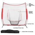 thumbnail image 3 of iMountek 7x7ft Baseball Softball Teeball Practice Net Batting Hitting Pitching Training Net w/ Bow Frame Carrying Bag for Solo Team Training, 3 of 9