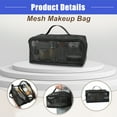thumbnail image 4 of Vocoste Mesh Makeup Bag Large Makeup Bag Clear Mesh Pouch with Zipper for Women Nylon Black, 4 of 6