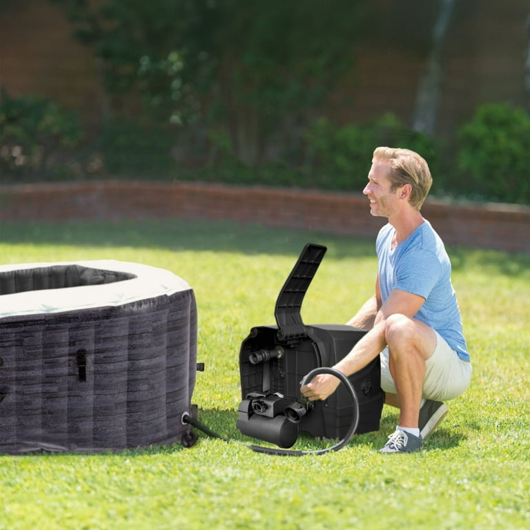 Intex PureSpa Greystone Deluxe Spa Set, 170 Bubble Jet Hot Tub