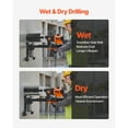 thumbnail image 3 of KFFKFF Diamond Core Drilling Machine, 0.8-10 in Drilling Range, Stand-Mounted Wet and Dry Core Drill Rig with 10 Bits, 2-Speed 470/800 RPM, UNC1 1/4-7 Thread, 2500W for Concrete, Brick, and Stone, 3 of 9