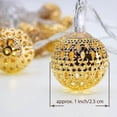 thumbnail image 4 of SZTXJ Moroccan String Lights Battery Powered 40 LED Gold Globe String Lights with Timer Warm White Lights for Wedding, Holiday, Birthday, Home Decor, 4 of 5
