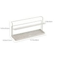 thumbnail image 3 of Over Sink Kitchen Organizer Rack – Rustproof Stainless Steel Counter Storage Shelf for Utensils, Sponges, Rags – Easy to Clean Draining Rack for Home, Bathroom, or Restaurant Use (Black/White), 3 of 4
