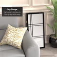 thumbnail image 3 of Red Lantern 3 ft. Short Double Cross Shoji Screen - Black - 5 Panels, 3 of 6