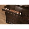 thumbnail image 5 of Home Elegance 1856-5 Abbeville Collection Dresser with Two Hidden Drawers- Brown Cherry - 59.5 x 17. 5 x 34.5 in., 5 of 8