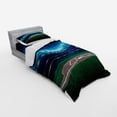 thumbnail image 2 of Ambesonne Sports Bedding Set 3 Pcs, Baseball Stadium Night, Twin, Green Blue, 2 of 2