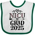 thumbnail image 3 of Inktastic Nicu Graduate 2025 Baby Girl Girls Baby Bib, 3 of 4