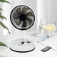 thumbnail image 3 of Ventilador portátil de escritorio, ventilador de mesa con soporte plegable inalámbrico silencioso de 3 velocidades, ventilador de suelo con Pedestal, 3 of 6