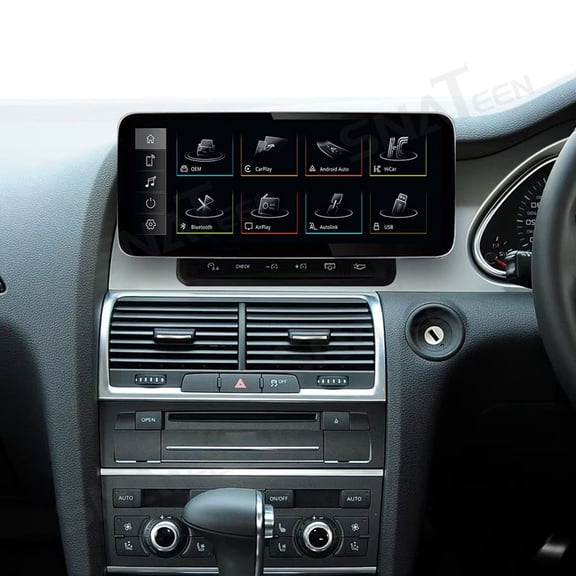 SNATEEN 12.3 inch Linux Carplay Screen/Radio/Multimedia Player for Audi Q7 2010-2015 Universal Car Navigation/GPS Upgrade Headunit Display 1080P Touch Screen Replace System