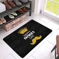 thumbnail image 3 of MKHERT Cute Happy Father's Day with Crown and Mustache Doormat Rug Home Decor Floor Mat Bath Mat 30x18 inch, 3 of 3