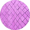 thumbnail image 1 of Ahgly Company Indoor Round Abstract Purple Modern Area Rugs, 5' Round, 1 of 4