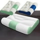 thumbnail image 1 of Almohada ergonómica cervical para aliviar el dolor de cuello - Almohada de contorno de espuma viscoelástica para personas que duermen de lado y de espaldas - Azul o verde, 19,69x11,8 pulgadas, 1 of 7