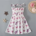 thumbnail image 4 of FLMEI Girls Summer Dress for Kids Teen Halter Dress Floral Print A-line Dress Girls Casual Clothes Dress for Kids Girls Clothes for 1-5Y, 4 of 8