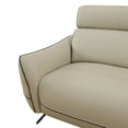 thumbnail image 5 of Bailu Luxurious Comfort Top Grain Leather and PVC Living Room Lounge Sofa Three Piece Set Beige, 5 of 7