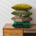 thumbnail image 5 of COOKCOK Set of 2 Forest Green Decorative Velvet Throw Pillow Covers 18x18 Inches, Soft Neutral Accent Pillow Cases with Vintage Textured Farmhouse Couch Cushion Covers for Luxurious Home Decor, 5 of 14