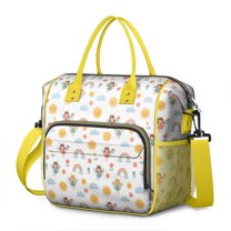 White Princess Fairy Sun Pattern Womens Lunch Box for Work,Insulated Large Lunch Bag for Tween and Teen,Loncheras Para Mujer,Leakproof Adult Lunch Bag for Work,Beach,Travel,Picnic,Camping