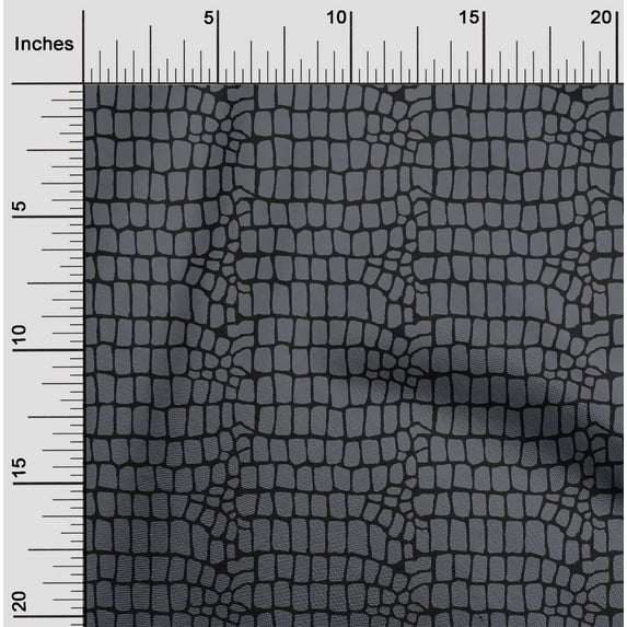 oneOone Viscose Chiffon Gray Fabric Crocodile Animal Skin Sewing Fabric By The Yard Printed Diy Clothing Sewing Supplies 42 Inch Wide