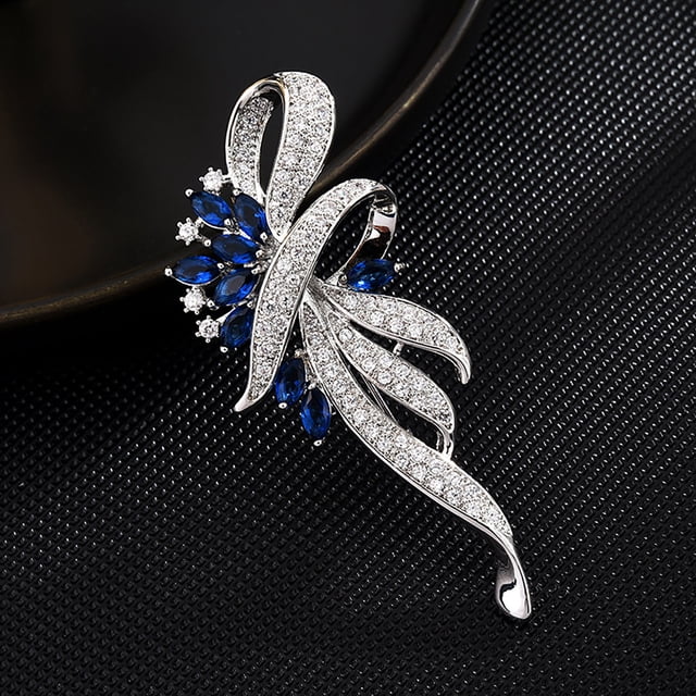 Broche Ganfancp Zircon Hebilla Abrigo Conjunto Occidental 1X