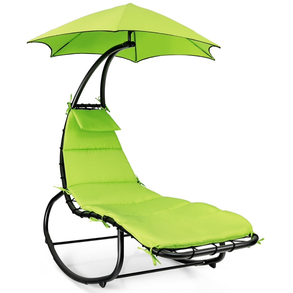 Aimee Lii Hammock Swing Lounger Chair with Shade Canopy, Patio Loungers, Green