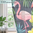 thumbnail image 4 of Yayeee Window Curtains Set of 2 for Living Room Light Filtering 63"x52", Flamingo Pattern, 4 of 7