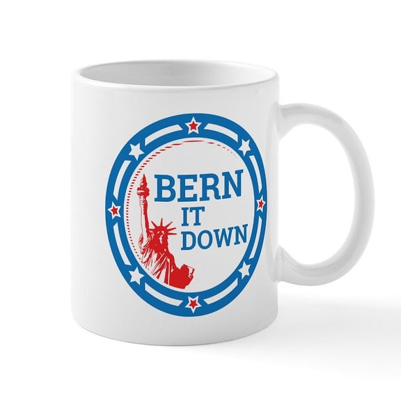 CafePress - Bern It Down Mug - 11 oz Ceramic Mug - Novelty Coffee Tea Cup