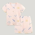 thumbnail image 4 of WIBACKER Two-Piece Pajamas for Girls Cute Dragonfly Summer Short Sleeve PJ Set Kids Sleepwear 3-8T, 4 of 6