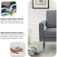 thumbnail image 2 of Locus Bono Velvet Arm Chair, Upholstered Lounge Chair for Living Room Home Office,Color Gray, 2 of 5