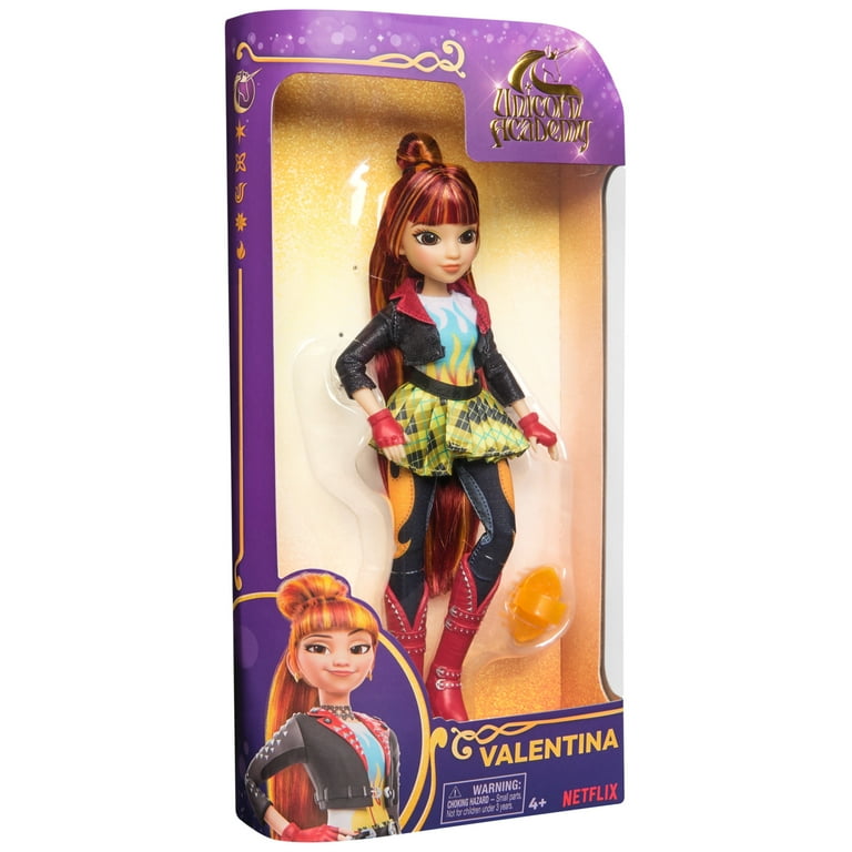 Unicorn Academy, Valentina Doll with 5 Fashion Accessories, 9.5