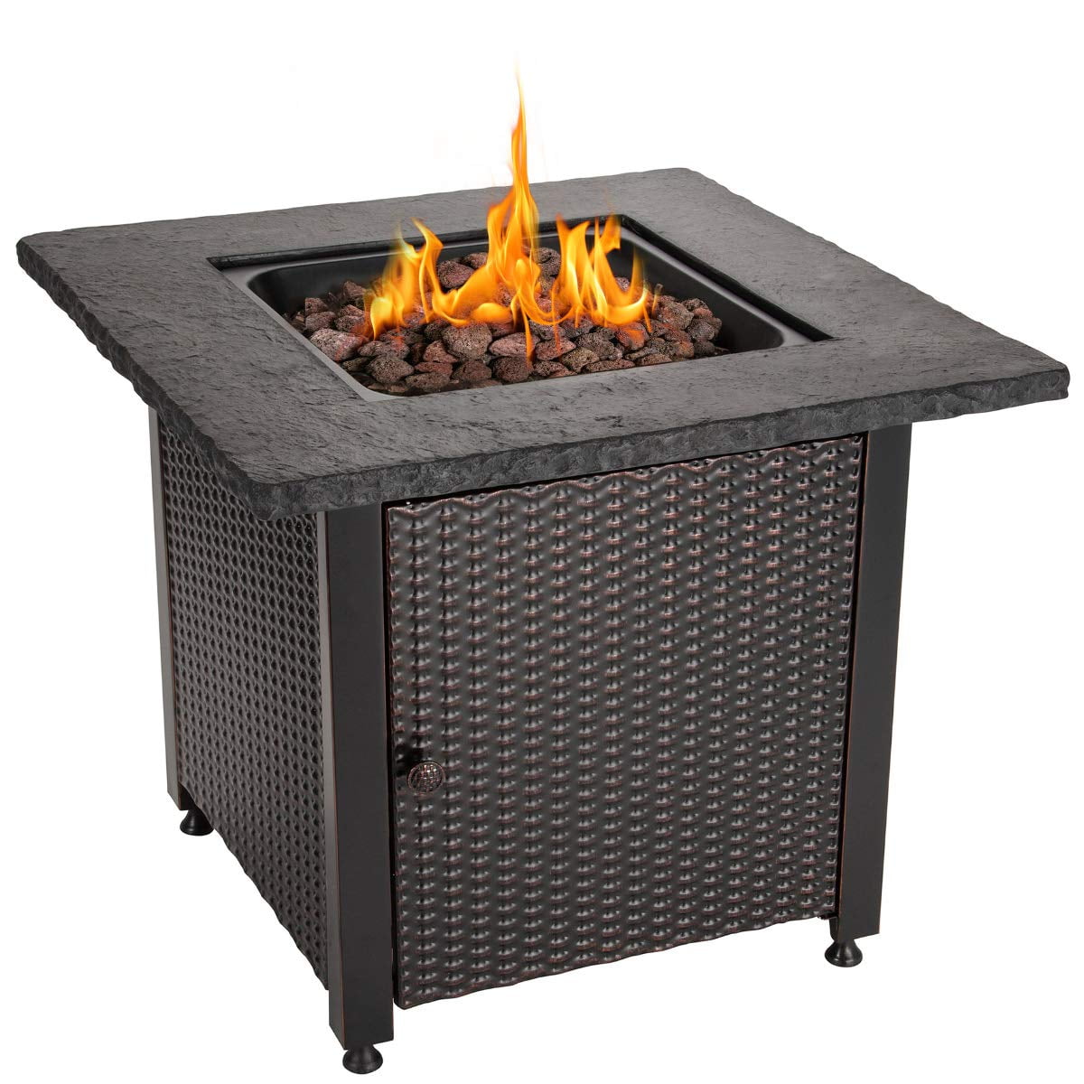 Endless Summer 30 Outdoor Propane Gas Rock Top Fire Pit Lava Rocks Walmart Com Walmart Com