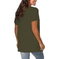 thumbnail image 3 of Pompotops Femmes Femmes Chemise à Manches Courtes T-Shirt Blouse Tops, 3 of 8