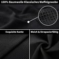 thumbnail image 3 of Juego de 6 paños de cocina de algodón, paño de cocina con estampado de gofres superabsorbentes, paños de cocina de secado rápido, paños de cocina premium con colgador, 34 x 34 cm, negro, 3 of 6