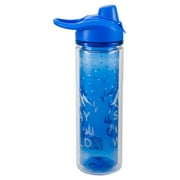 COOL GEAR 2-Pack 20 oz Essence Chugger Water Bottle with Wide Mouth & Flip Cap Design - Unicorn/Leaves