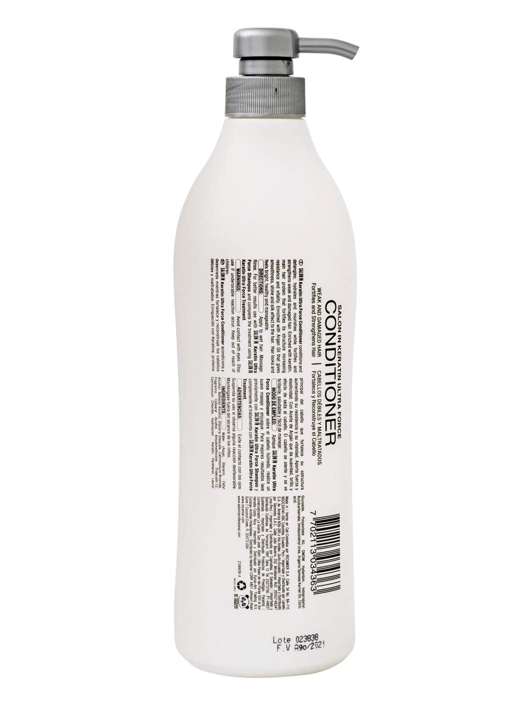 Salon iN Recamier Professional +Pro Keratin Ultra Force Hair Conditioner  33.8 Oz
