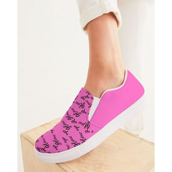 Glow up Gear Pink Women's Slip-On Canvas Shoe