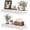 White, variant on 36x6.8x2 Inch Rustic Floating Shelves for Wall Set of 2 - Black Solid Wood Wall Mounted Shelves with Invisible Bracket, Extended Design for Farmhouse Living Room Bedroom Kitchen Decor