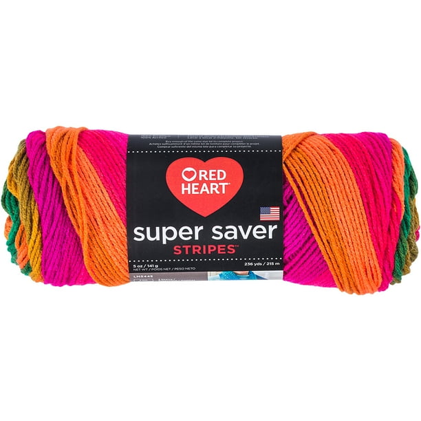 Red Heart Super Saver YarnPreppy Stripe