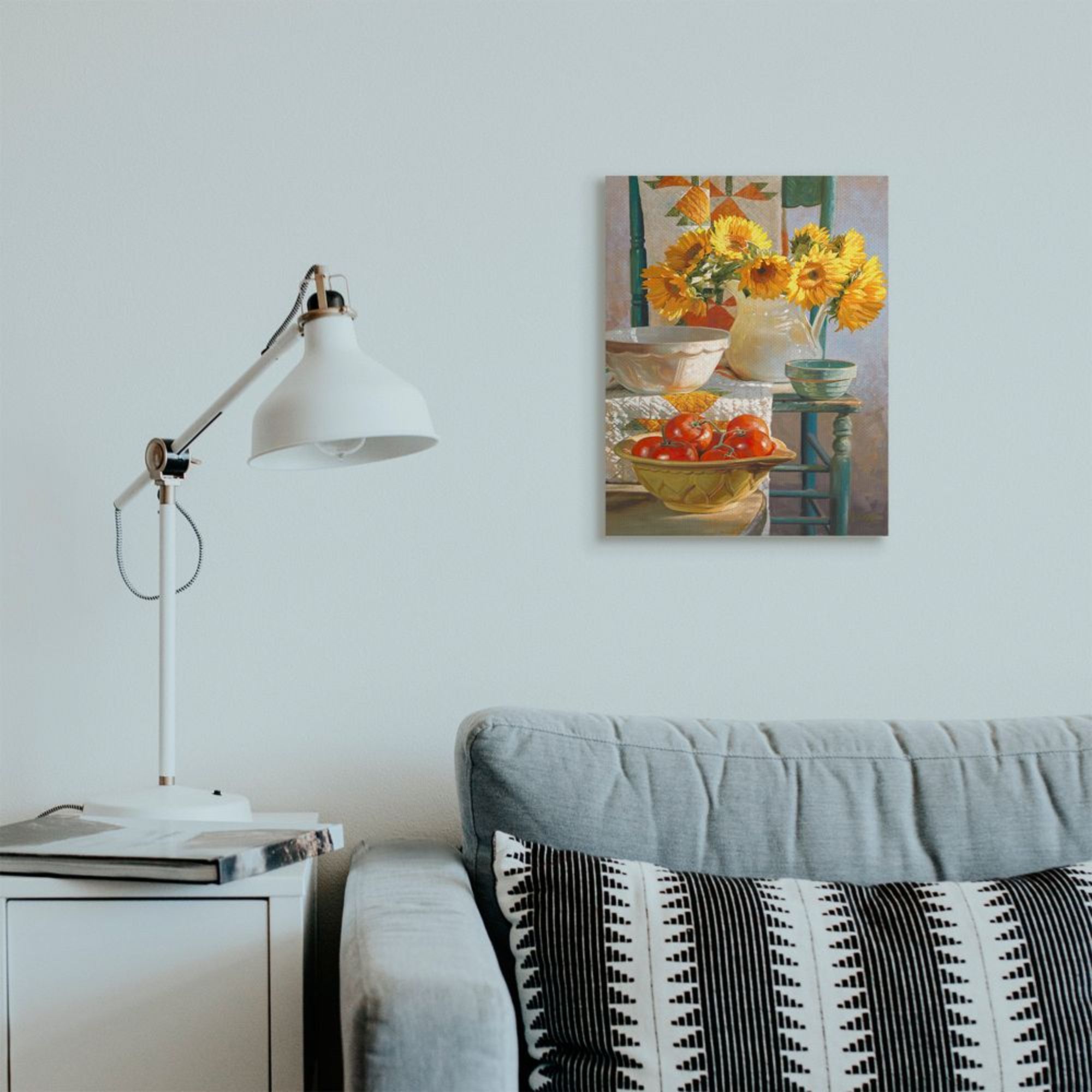 Stupell Industries Autumn Sunflower Harvest Country Chair Still Life Design by Heide Presse, 16" x 20"