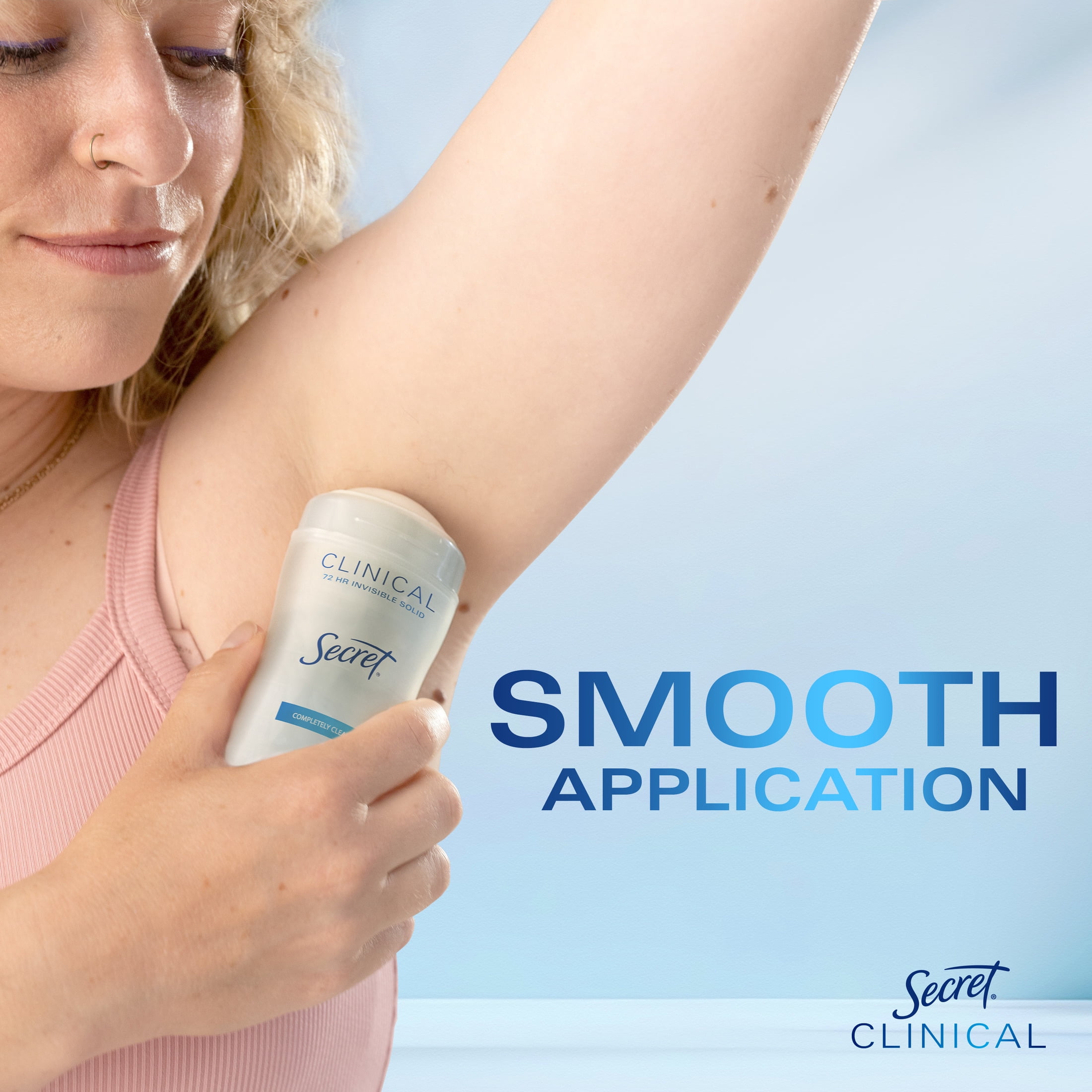 Secret Clinical Strength Invisible Solid Antiperspirant and Deodorant for Women, Completely Clean, 2.6 oz Pack of 3