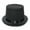 Height 10 black S, variant on Vintage Fedora Top Hat Victorian Age White Short Brim Top Hat Western Magician Hat for Boy Men Adults Cap