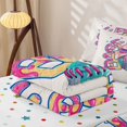 thumbnail image 5 of Homewish Pastel Baseball With Pink Bow Print Zipper Twin Comforter Sets with Fitted Sheet and 2 Pillowcases,Cute Sports Zipper Bedding Set For Kids Girls,Reversible,4 Pieces, 5 of 7