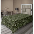 thumbnail image 1 of Floral Flat Sheet, Illustration of Fresh Tones Spring Flowers Branches Petals Illustration, Soft Comfortable Top Sheet Decorative Bedding 1 Piece, 6 Sizes, Yellow Green Sea Green, by Ambesonne, 1 of 1