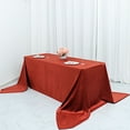 thumbnail image 3 of Balsa Circle 90" x 156" Terracotta Rectangular Premium Velvet Tablecloth Table Linens, 3 of 8