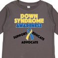 thumbnail image 4 of Inktastic Down Syndrome Awareness Support, Educate, Advocate Boys or Girls Long Sleeve Toddler T-Shirt, 4 of 5