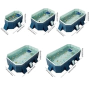JXXRZ 113in Foldable Swimming Pool, Space-Saving Design Thickened PVC, Outdoor Indoor Water Play
