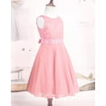 thumbnail image 6 of YONGHS Flower Girls Dress Wedding Bridesmaid Evening Formal Lace Gown 2-16 Pearl Pink 8, 6 of 7