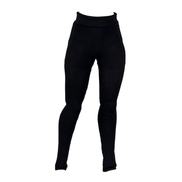 Leggings de yoga para minimuñeca a escala 1/12, pantalones largos elásticos, ropa para acción femenina Negro